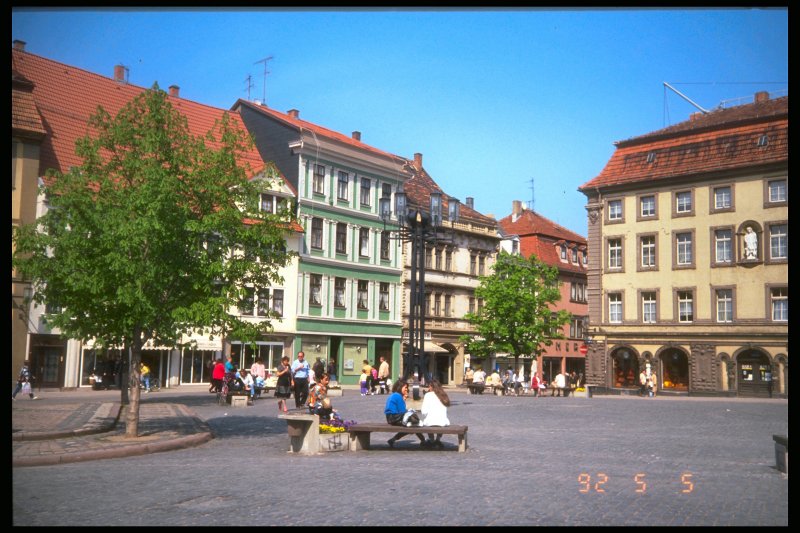 Gotha in Thringen, Stadtzentrum am 5.5.1992