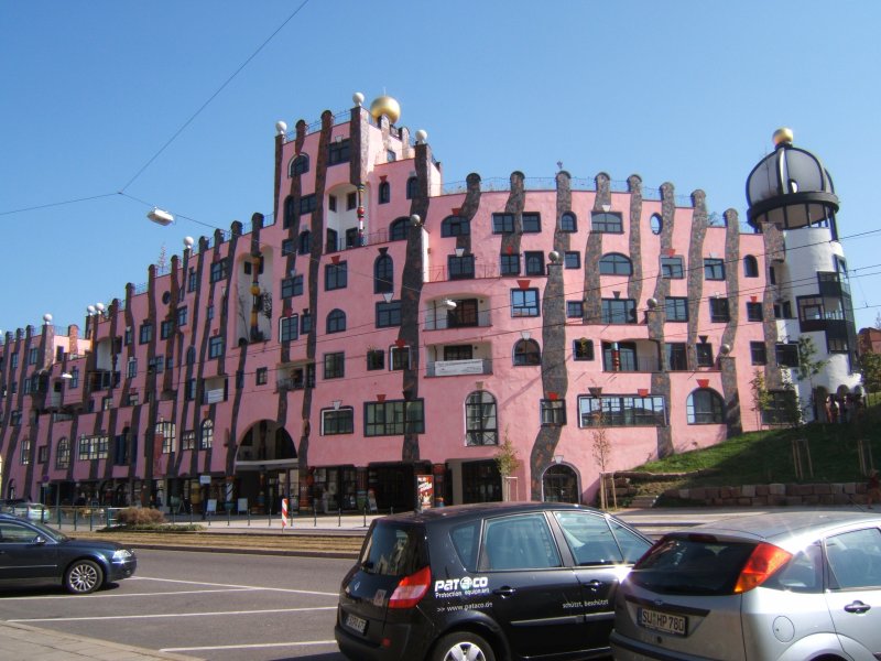  Grne Zitadelle  in Magdeburg - Hundertwasserhaus 
im September 2006