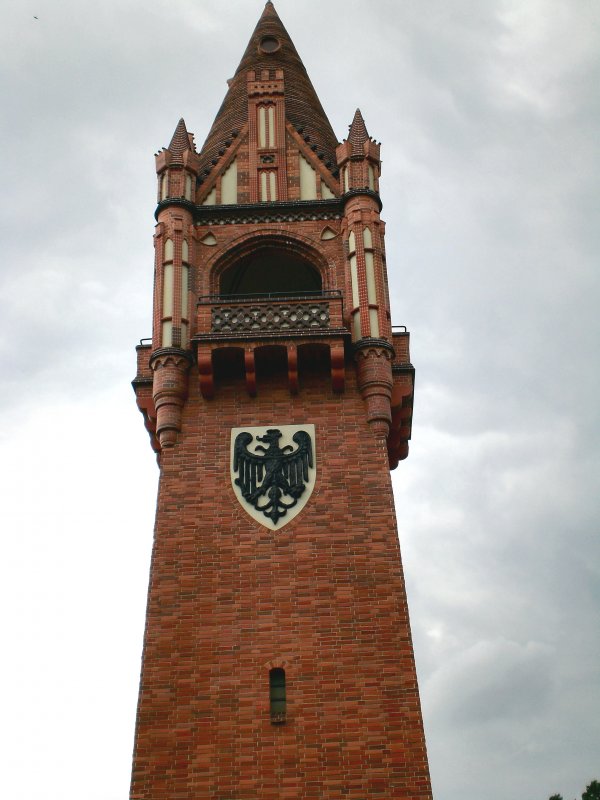 Grundwaldturm - echt ? Nein, nur ein Modell im Modellpark Wuhlheide, Sommer 2007