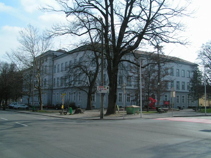 Gymnasialgebude, erbaut 1871-1873, 
Heutzutage sind nur noch Volks- und Hauptschule untergebracht.