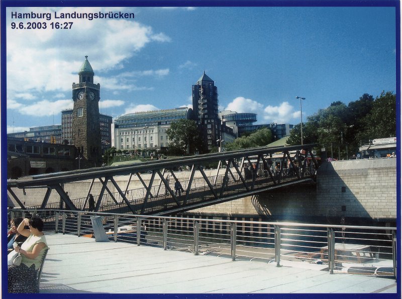 Hansestadt Hamburg, St. Pauli Landungsbrcken am  9. 6. 2003