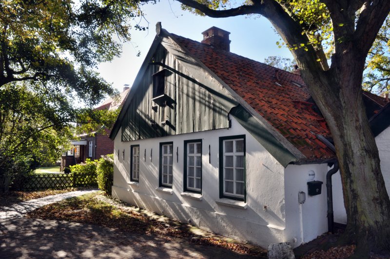 Haus auf der Insel Spiekeroog. Foto am 15.10.09 