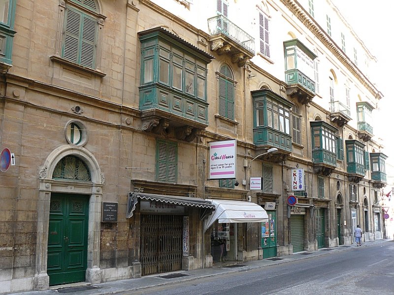 Innenstadt von Valletta. Valletta ist die Haupstadt von Malta. 
27-08-2007