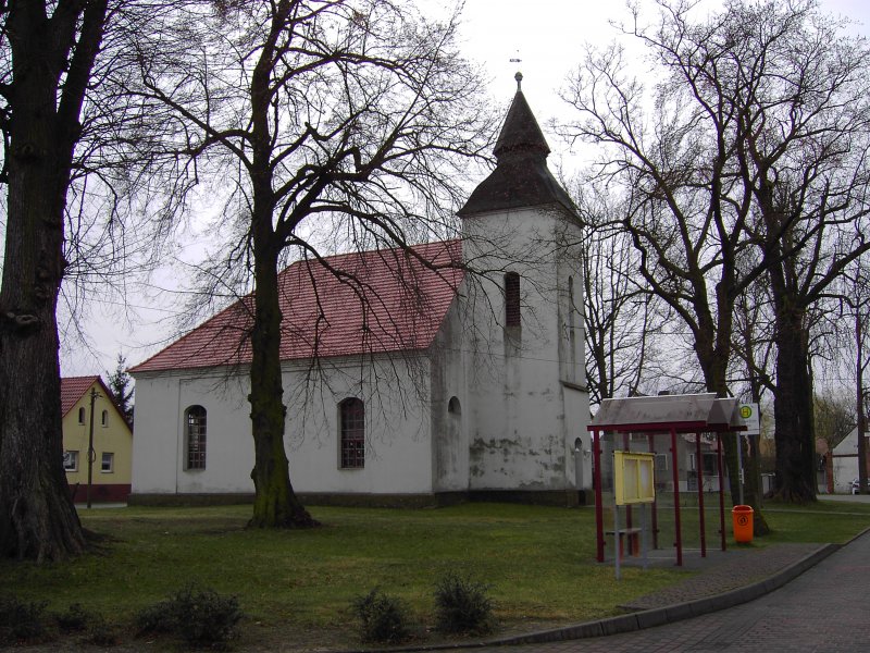 Jnschwalde, Ortsteil Drewitz, evangelische Kirche,gesehen am  03.03.08