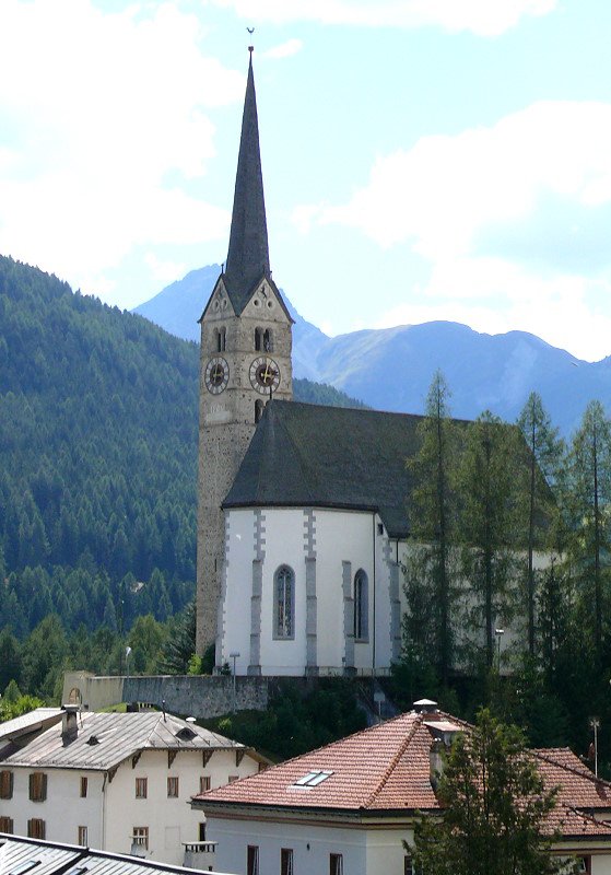 Kirche am 27.08.2008 in Scuol