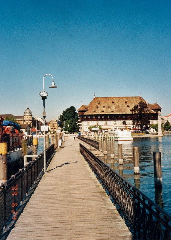 Konstanz am Bodensee, Blick zum Konzilsgebude, Sommer 1999