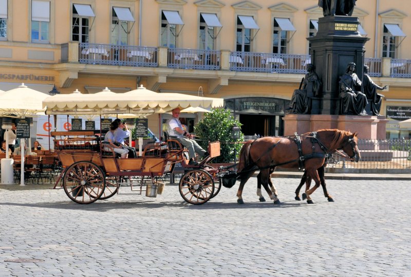 Kutsche auf dem Neumarkt in Dresden - 01.09.2009