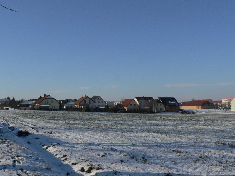 Laucha an der Unstrut - Blick auf die neuen Einfamilienhuser am Gewende - Foto vom 11.01.2009