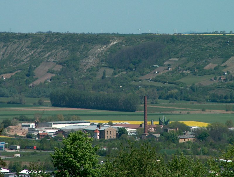 Laucha an der Unstrut - Blick vom Borntal auf das Gelnde der  alten Zuckerfabrik - Foto vom 29.04.2007