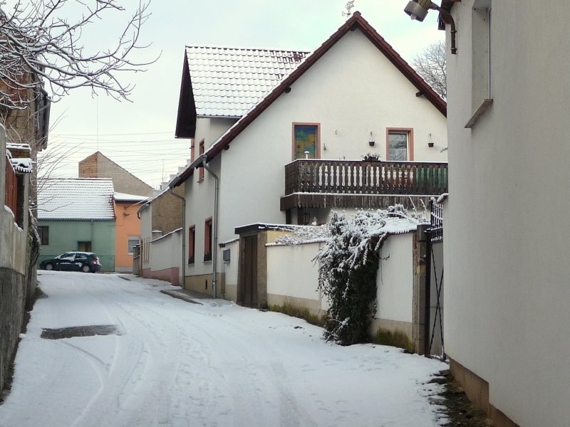 Laucha an der Unstrut - Blick von der Halleschen Strae Richtung Siedegarten - Foto vom 12.02.2009 
