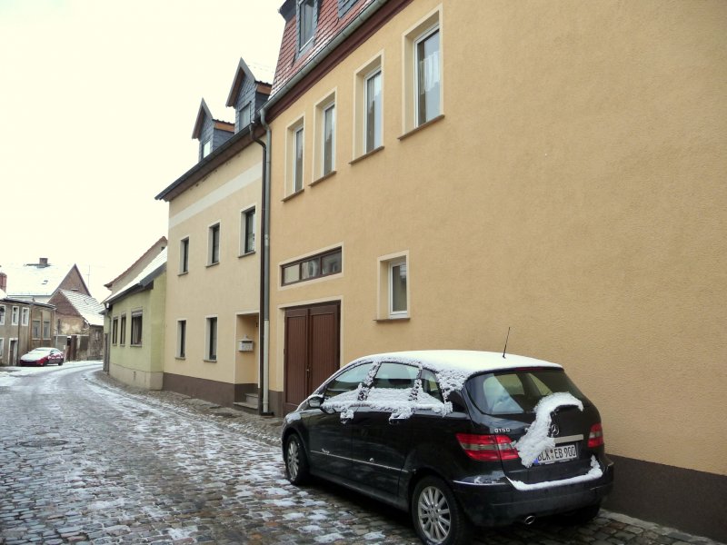 Laucha an der Unstrut - Blick in die Untere Krautgasse - Foto vom 12.02.2009
