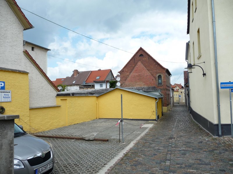 Laucha an der Unstrut - Blick in die Bckergasse - Foto vom 12.06.2009 
