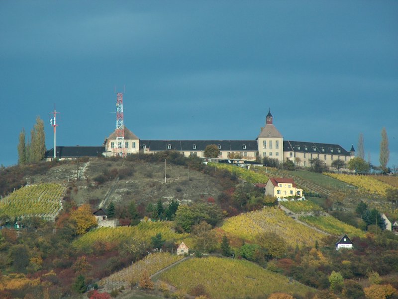 Laucha an der Unstrut, Der Fliegerhorst (ehemalige Reichssegelflugschule) mit Weinbergen, z. Z. leer stehend,
auf dem Gelnde finden jedoch vielfltige fliegerische Aktivitten statt - Drachenfliegen, Ultraleicht, Gleitschirme, Segelflug, Motorflug, Modellflug, Ballonfahrten u. v. mehr