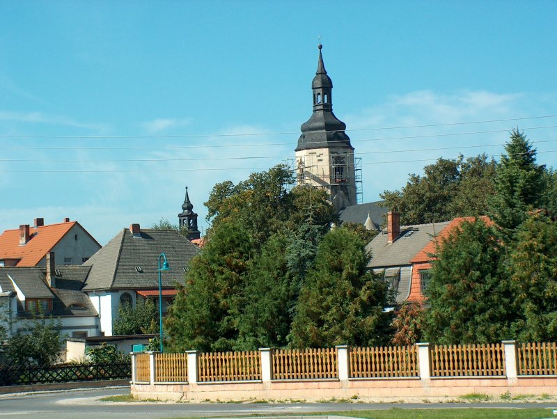 Laucha - Blick vom Friedhof am Kondi Richtung An der Appel - Aufnahme vom 11.12.2005