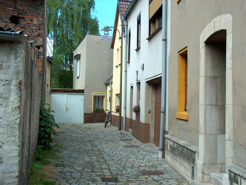 Laucha - Huser in der Oberen Krautgasse - Aufnahme am 13.06.2004