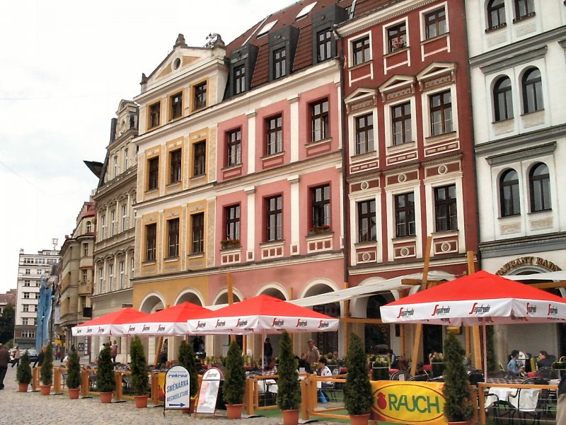 Liberec (Reicvhenberg), Platz am Rathaus Sommer 2004