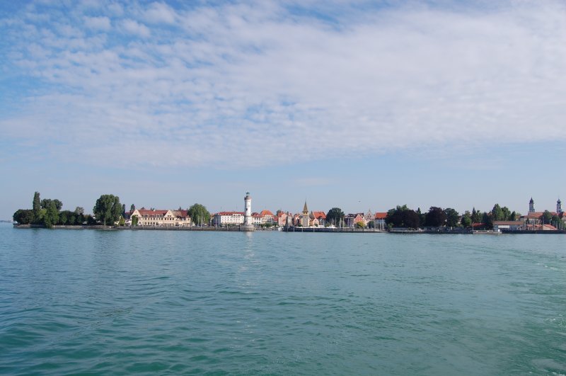 Lindau vom Bodensee aus gesehen. 05.07.08