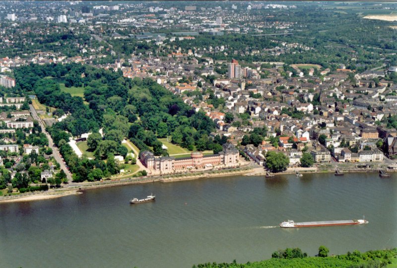 Luftaufnahme von Biebrich/Rhein, Schlo, aus dem Jahr 1997