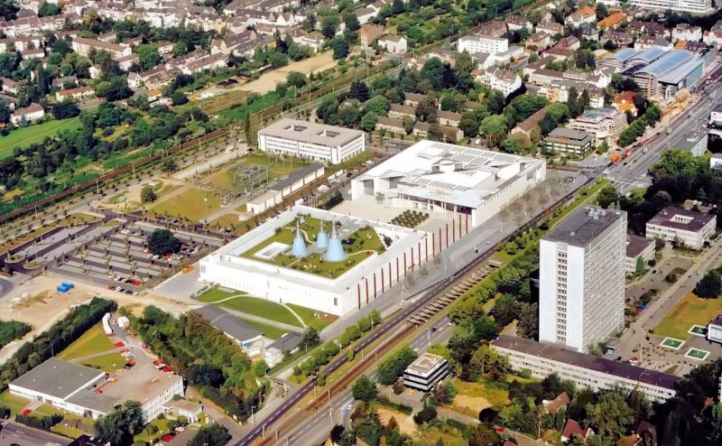 Luftaufnahme der  Museums- oder Kunstmeile  in Bonn - 12.08.1992