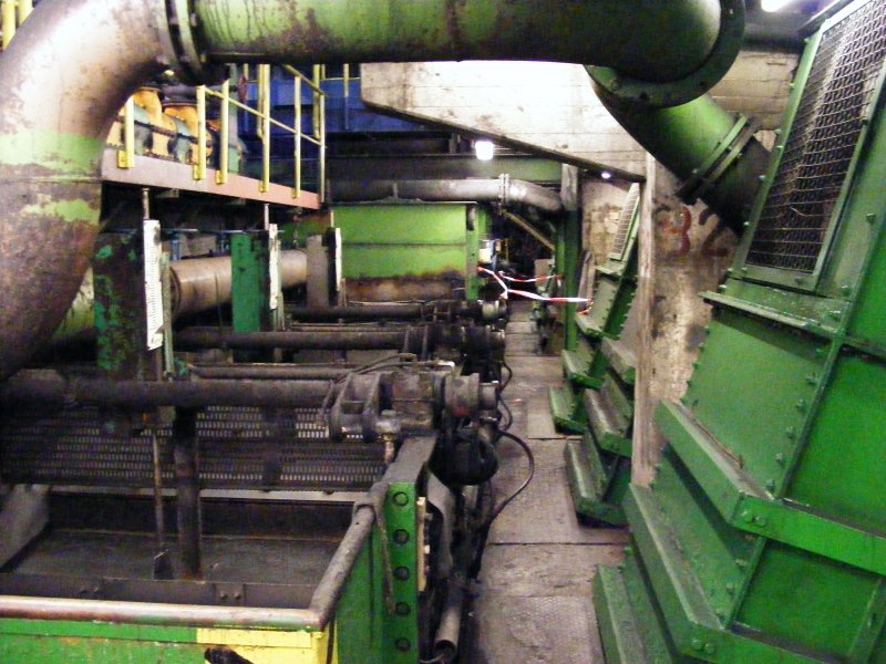 Maschinen in der Kohlenwsche des Bergwerks Auguste Victoria 3/7 in Marl beim Tag der offenen Tr am 9. Mai 2009. 
