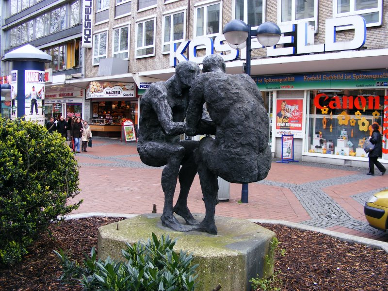 Moderne Kunst auf der Kampstraße in Dortmund.