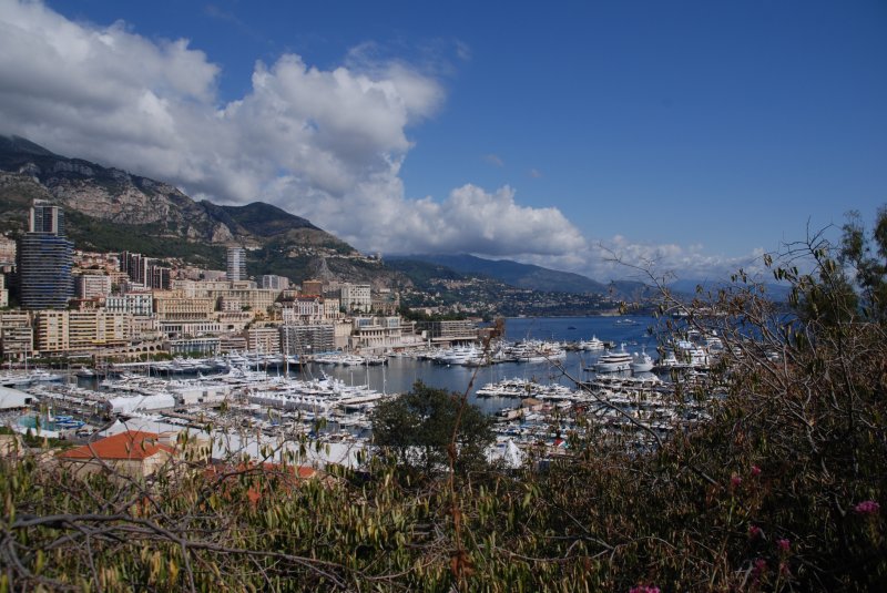 MONACO, 15.09.2008, Blick vom Frstenpalast auf den Hafen