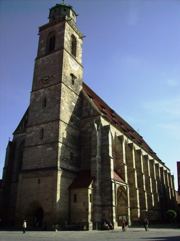 Mnster St. Georg in Dinkelsbhl, Aufnahmezeit ~ 10:30 Uhr im September 