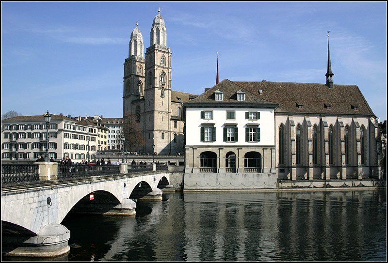 Mnsterbrcke, Grossmnster und Wasserkiche. 15.03.2008 (Matthias)