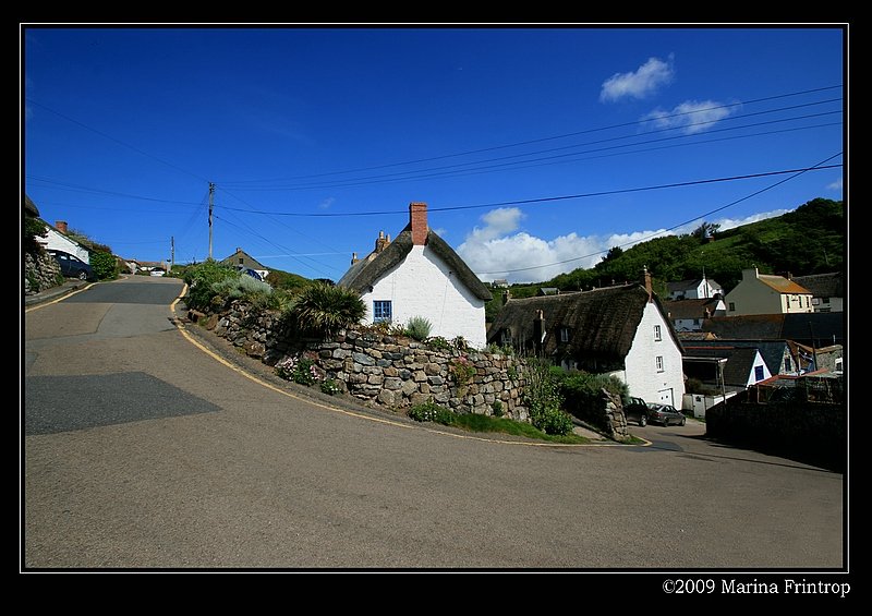 New Road in Cadgwith, Lizard Halbinsel - Cornwall England