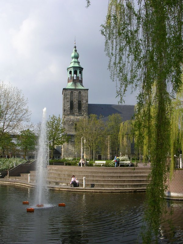 Nordhorn - Blick zur ev.ref.Kirche am Markt