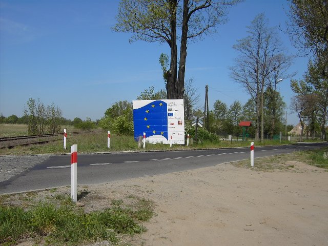 Ortseingang Gubin an der Nationalstrae 285, Zustand: 05.05.2007 