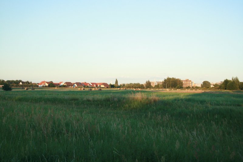 Ortsteil Kaltenborn, Blumensiedlung und Industriegelnde Sd, am Abend des 13.08.2008