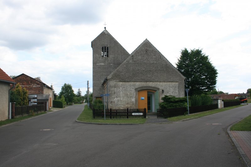Ortsteil Ratzdorf, offene Kirche, Neissestrasse/Schtzenweg. Gesehen am 04.06.09
