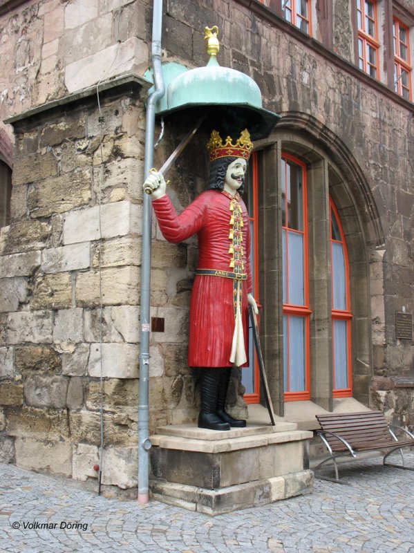 Roland (Kopie ) am Rathaus Nordhausen - 09.04.2007
