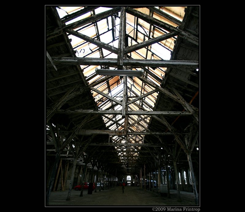 Route der Industriekultur - Alte Dreherei des Eisenbahnausbesserungswerks Speldorf. Jugendstilhalle um 1874 in Mlheim an der Ruhr.