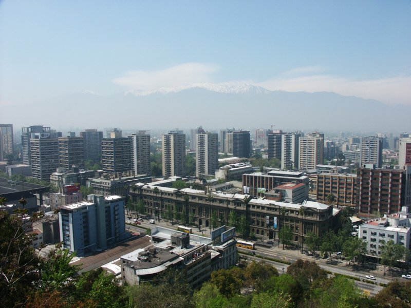 Santiago de Chile, Blick vom Cerro Santa Lucia,
aufgenommen: 07.10.2005