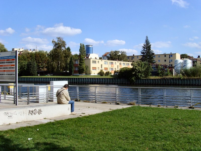 Spandau - Blick ber die Havelan der Schiffsanlegestelle am 9. 9. 2008