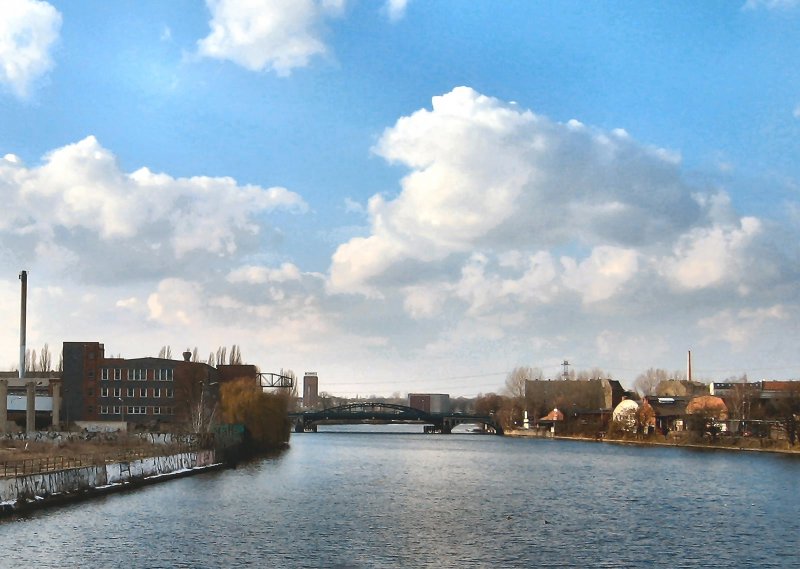 Spree bei Schneweide, Blick Richtung Treptow, 2006