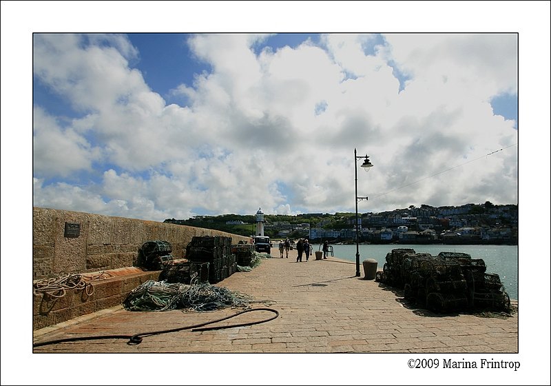 St. Ives, Cornwall UK - Blick ber den Pier