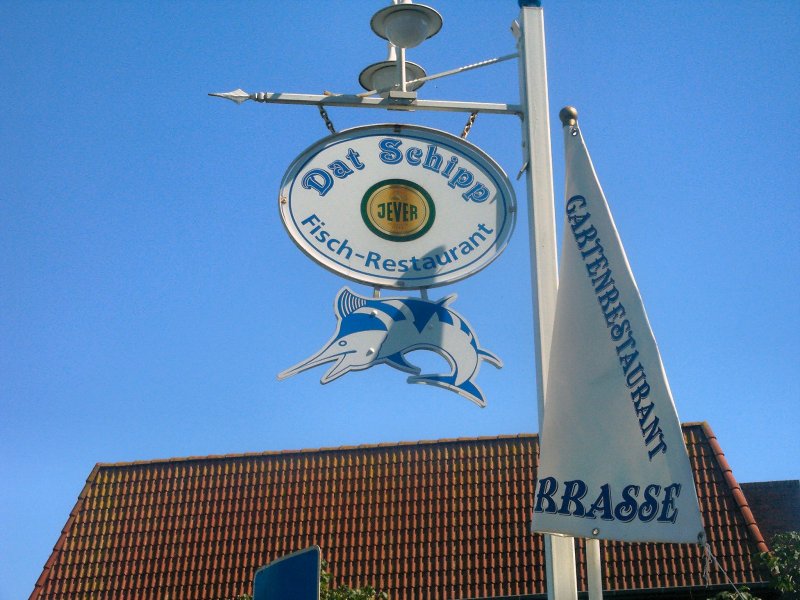 St. Peter-Ording, Werbung fr ein Fischlokal