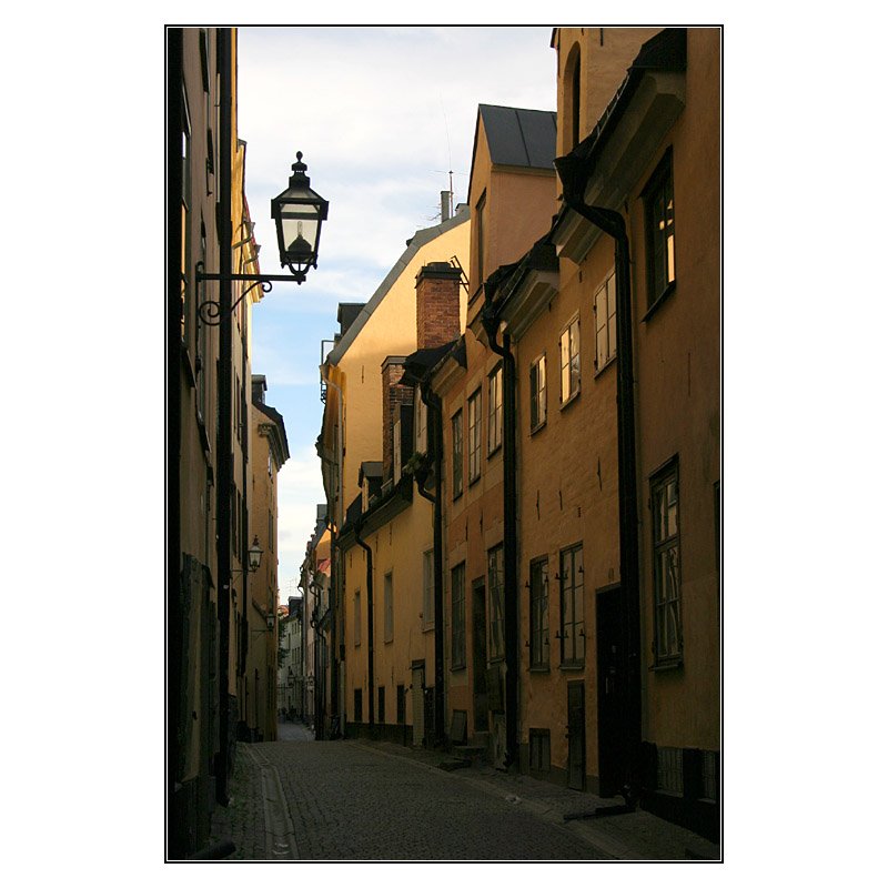 Stockholm, Gamla stan. Eine der Gassen in der historischen Altstadt. 25.8.2007 (Matthias)