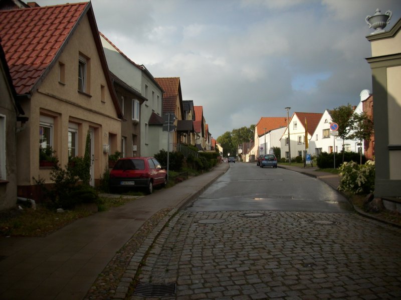 Strae in Bergen/Rgen zum Rugard.Fotografiert am 21.Juni 2009.