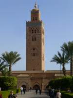 Marrakesch, das Minarett der Koutoubia-Moschee.