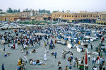 Der Djemaa el Fna genannte zentrale Marktplatz in Marrakesch.