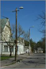 Einblick in eine typische Strasse zwischen Altstadt und der Strand in Prnu.