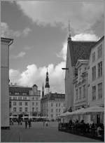 Blick von der Mndi-Gasse auf den Marktplatz.