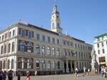 Riga, Rathaus am Rathausplatz Rātslaukums, erbaut von 1750 bis 1765 (03.07.2010)