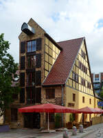 Ein Fachwerkhaus im Zentrum von Rostock.