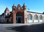 Die Stdtische Markthalle entstand 1906 im Stile der Backsteingotik.