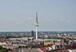 Hamburg - vom Turm des  Michel  in Richtung Fernsehturm - 13.07.2013